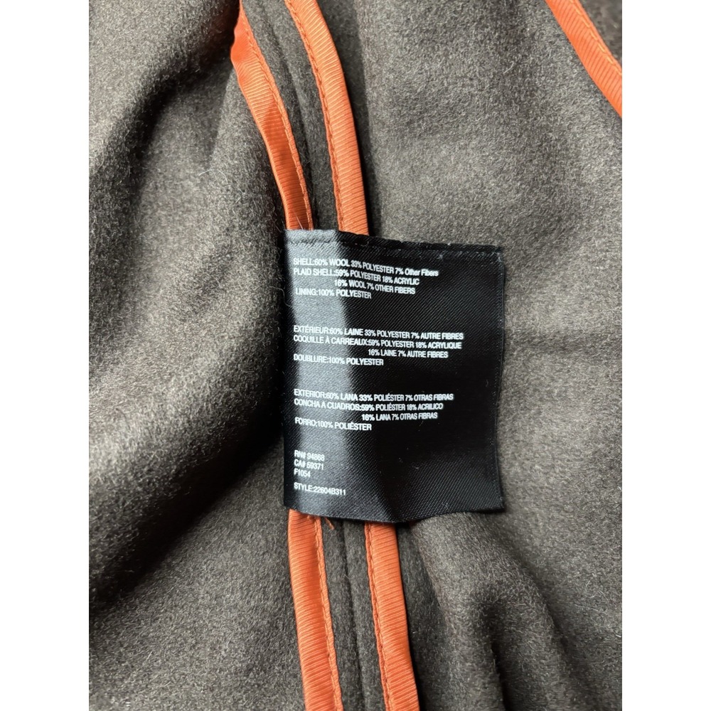 Women's Bernardo‎ Plaid Trench Coat Wool Blend Wrap Women's XS Green & Brown NWT - Picture 5 of 11